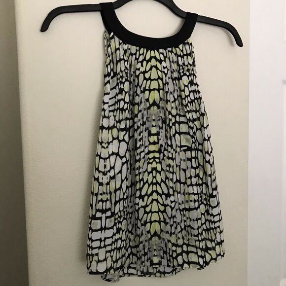 Worthington Black, Gray, And Yellow Printed Tank Top - Size Small - Lightweight - Picture 1 of 6